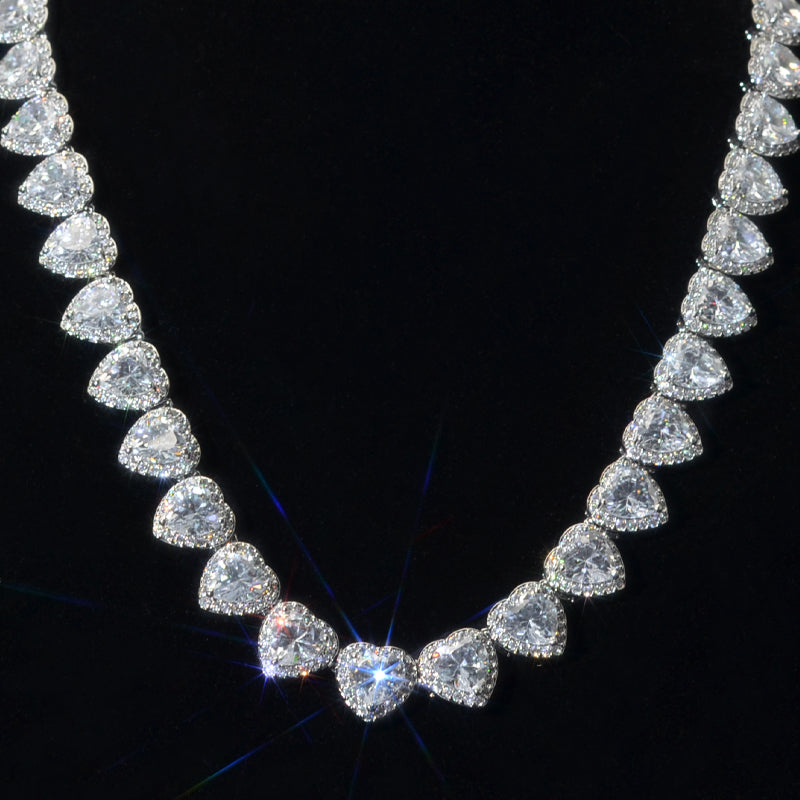 10mm Heart Diamond Necklace - Exclusive Jewels