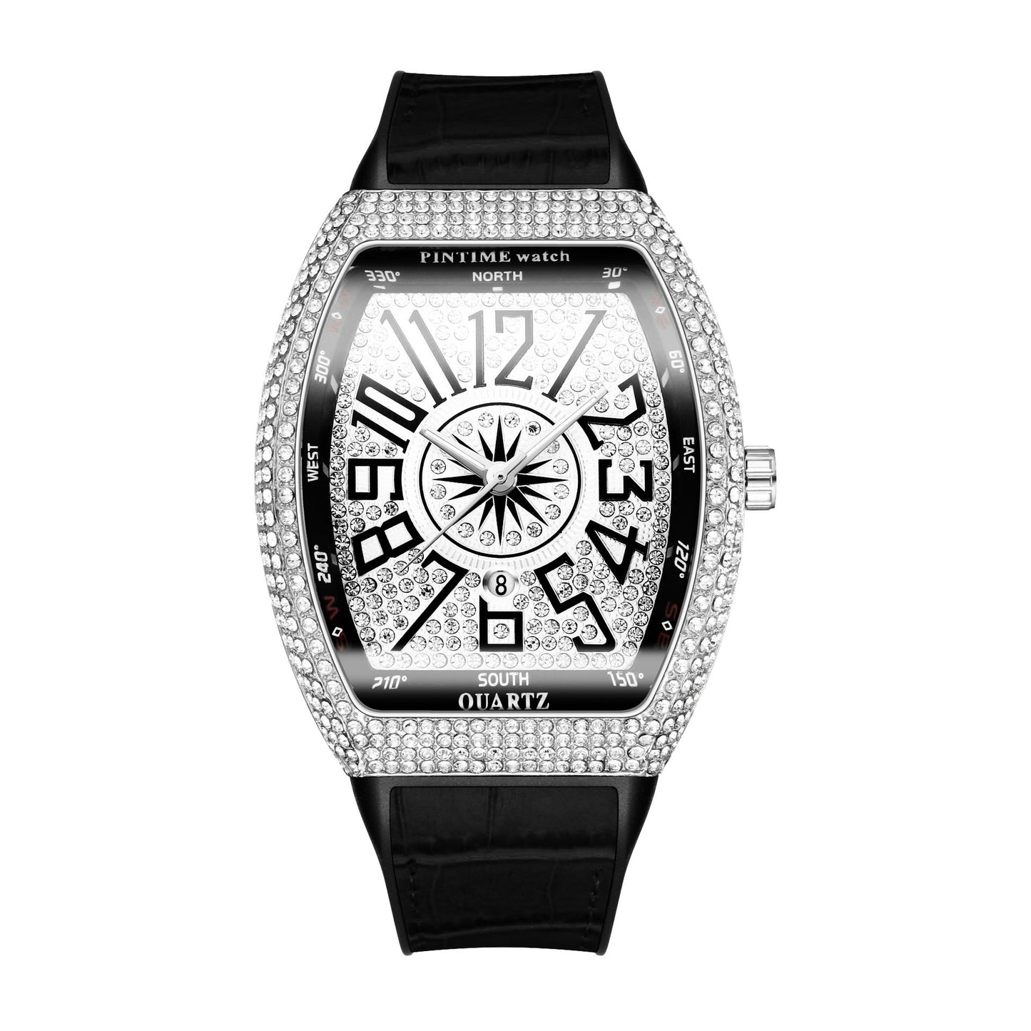 Icy Leather Band Watch - Exclusive Jewels