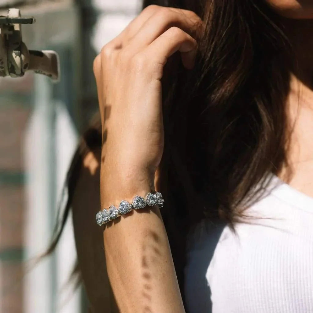 10mm Heart Diamond Bracelet - Exclusive Jewels