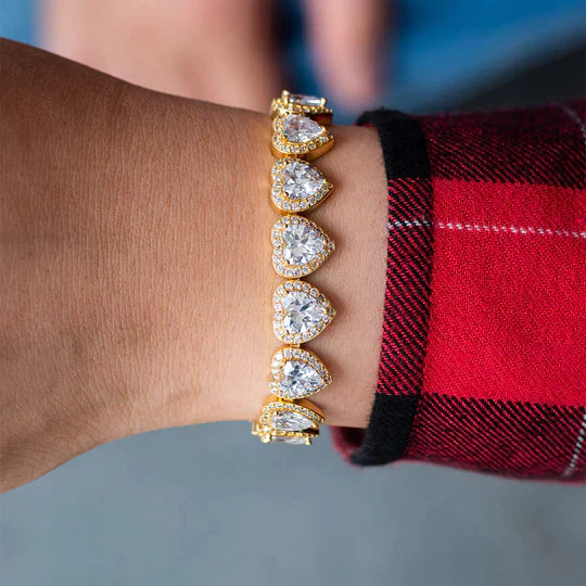 10mm Heart Diamond Bracelet - Exclusive Jewels