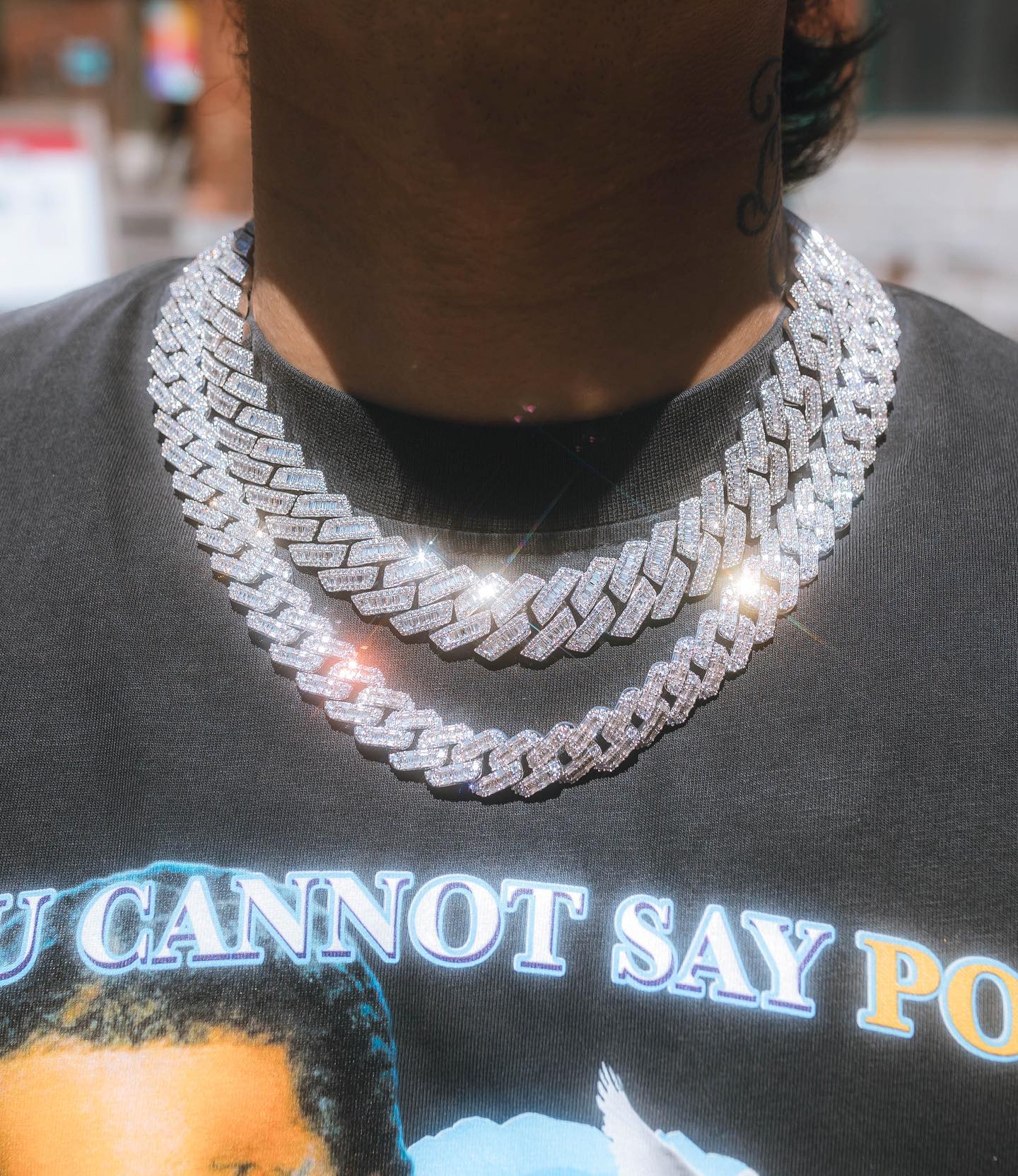 15mm Miami Baguette Necklace - Exclusive Jewels