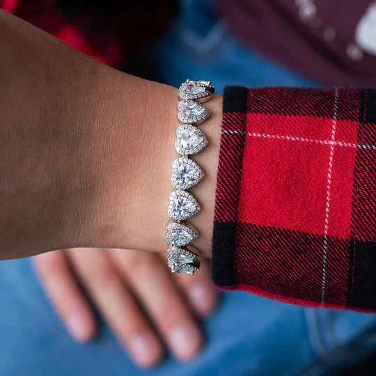 10mm Heart Diamond Bracelet - Exclusive Jewels