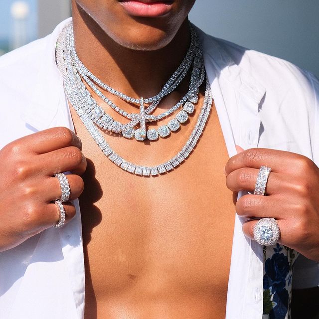 10mm Baguette Tennis Necklace - Exclusive Jewels
