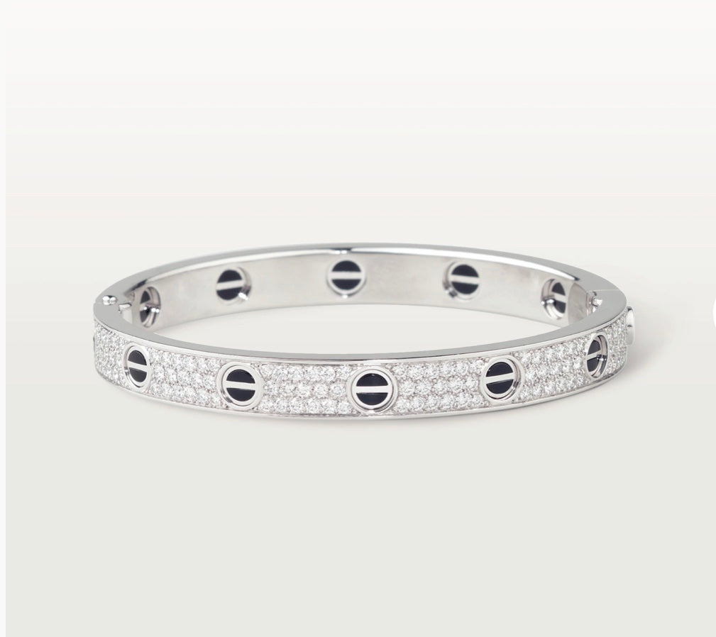 Inspired Diamond Paved Love Bracelet - Exclusive Jewels
