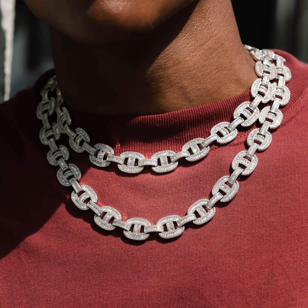15mm Coffee Bean Baguette Necklace - Exclusive Jewels