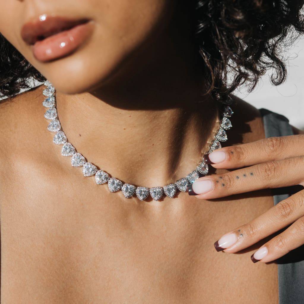 10mm Heart Diamond Necklace - Exclusive Jewels