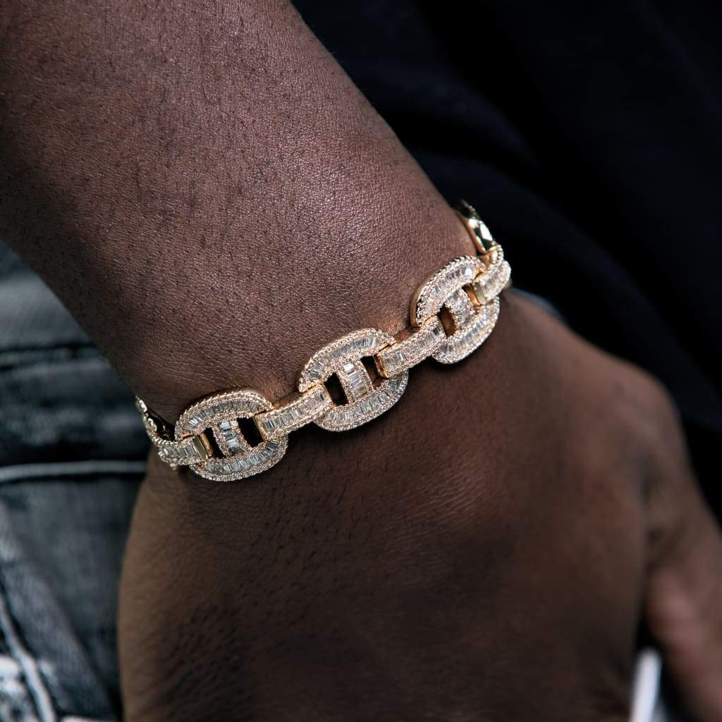 15mm Coffee Bean Baguette Bracelet - Exclusive Jewels