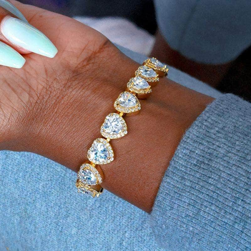 10mm Heart Diamond Bracelet - Exclusive Jewels