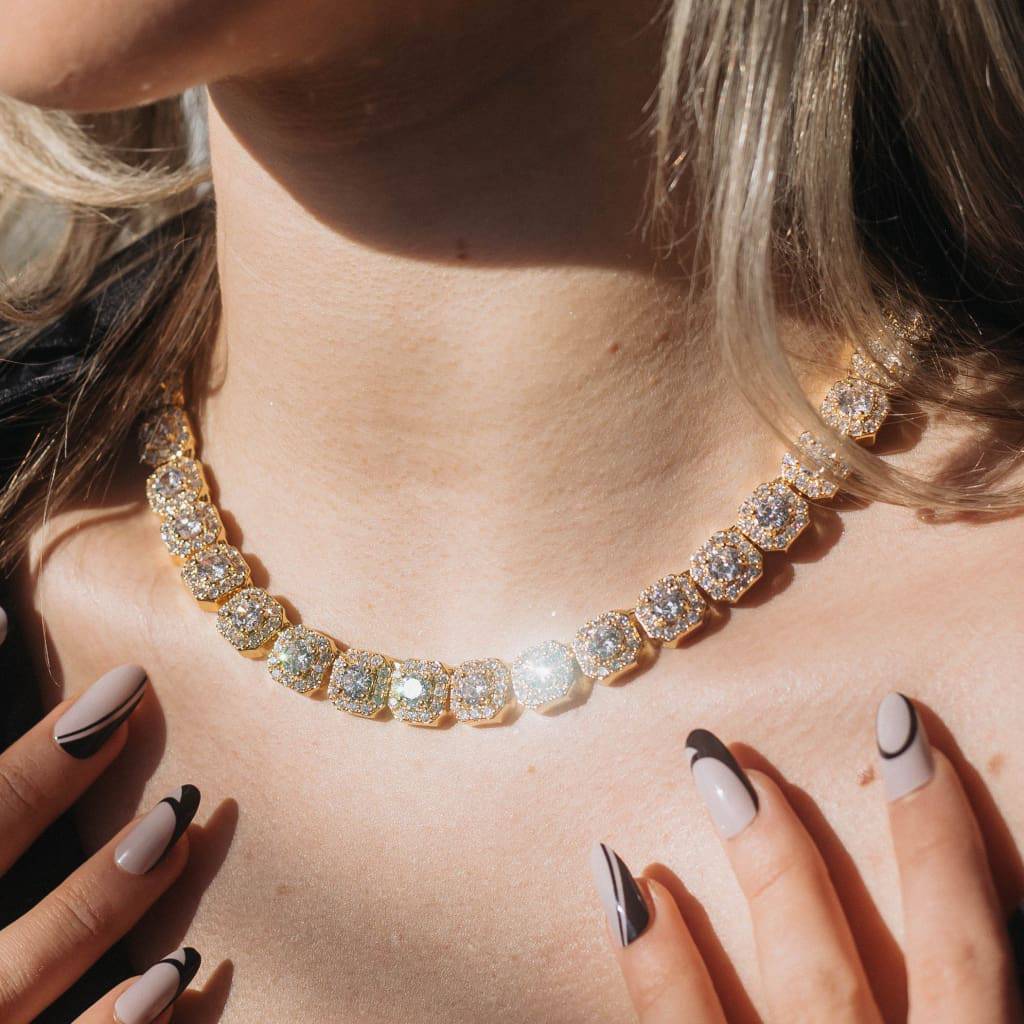 Clustered Tennis Necklace - Exclusive Jewels