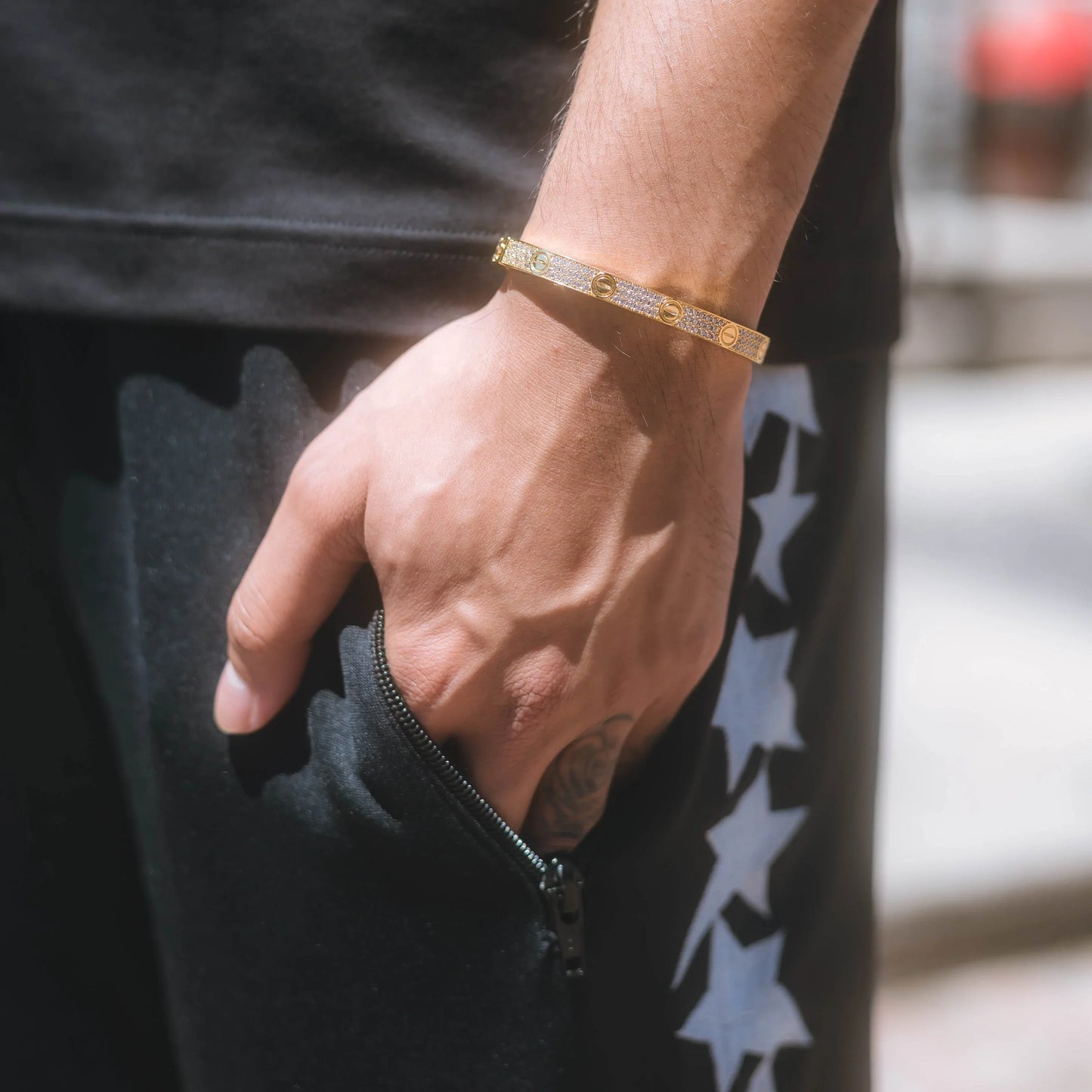 Inspired Diamond Paved Love Bracelet - Exclusive Jewels