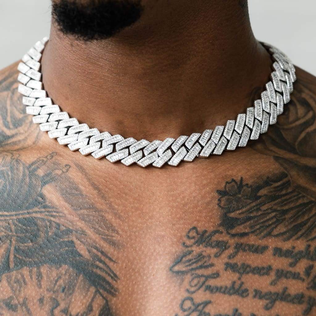 15mm Miami Baguette Necklace - Exclusive Jewels