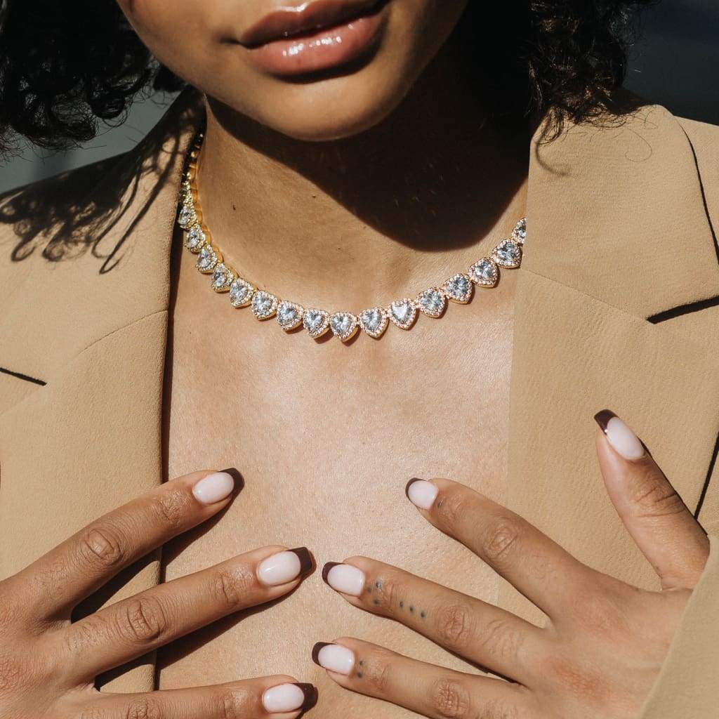 10mm Heart Diamond Necklace - Exclusive Jewels