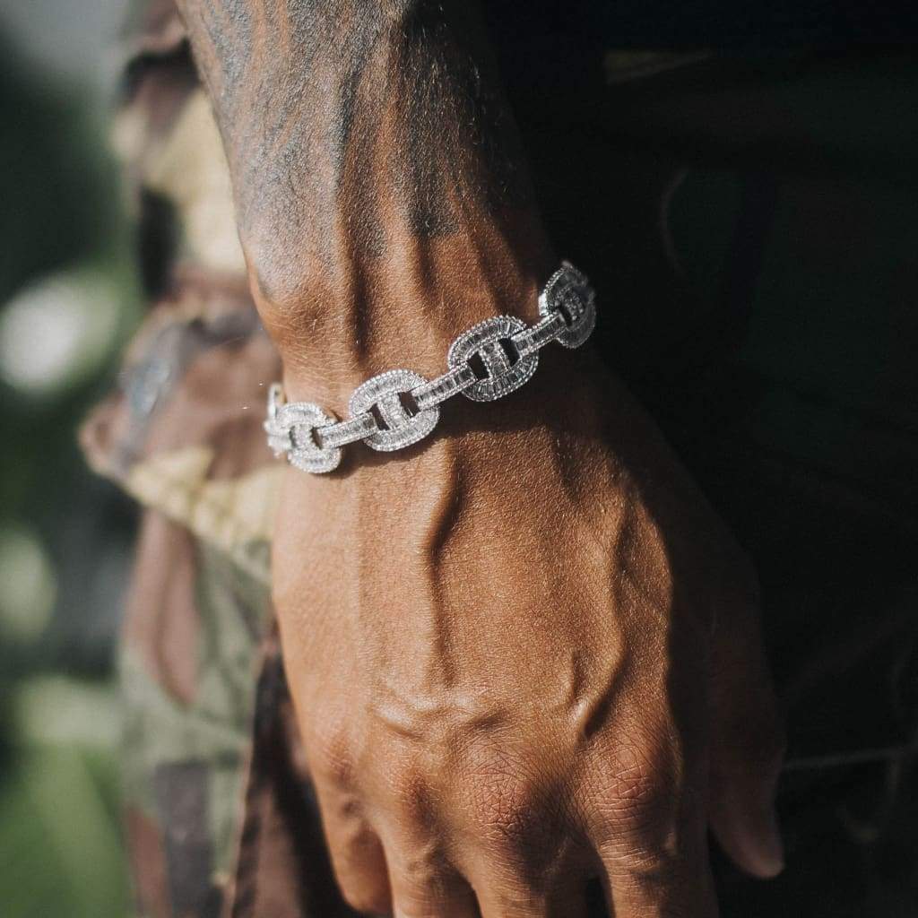 15mm Coffee Bean Baguette Bracelet - Exclusive Jewels