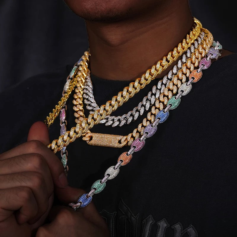 Multi-Color Coffee Bean Mariner Link - Exclusive Jewels