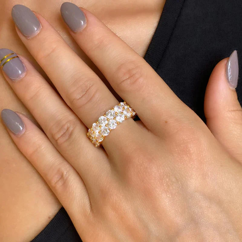 Double Row Eternity Diamond Ring - Exclusive Jewels