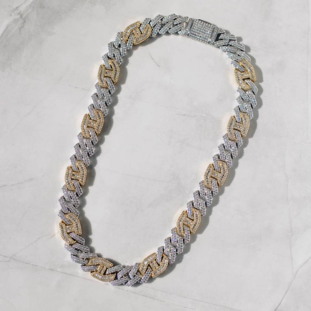15mm Prong Baguette Necklace - Exclusive Jewels