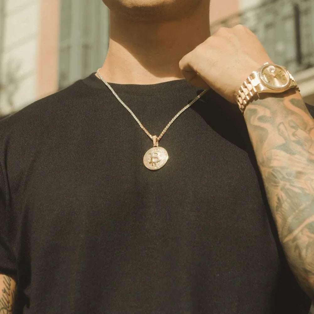 Bitcoin Pendant Necklace - Exclusive Jewels