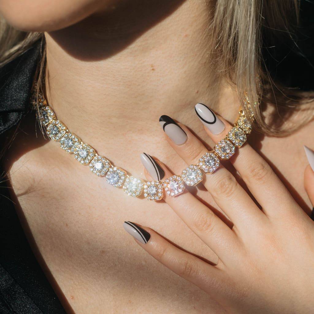 Clustered Tennis Necklace - Exclusive Jewels