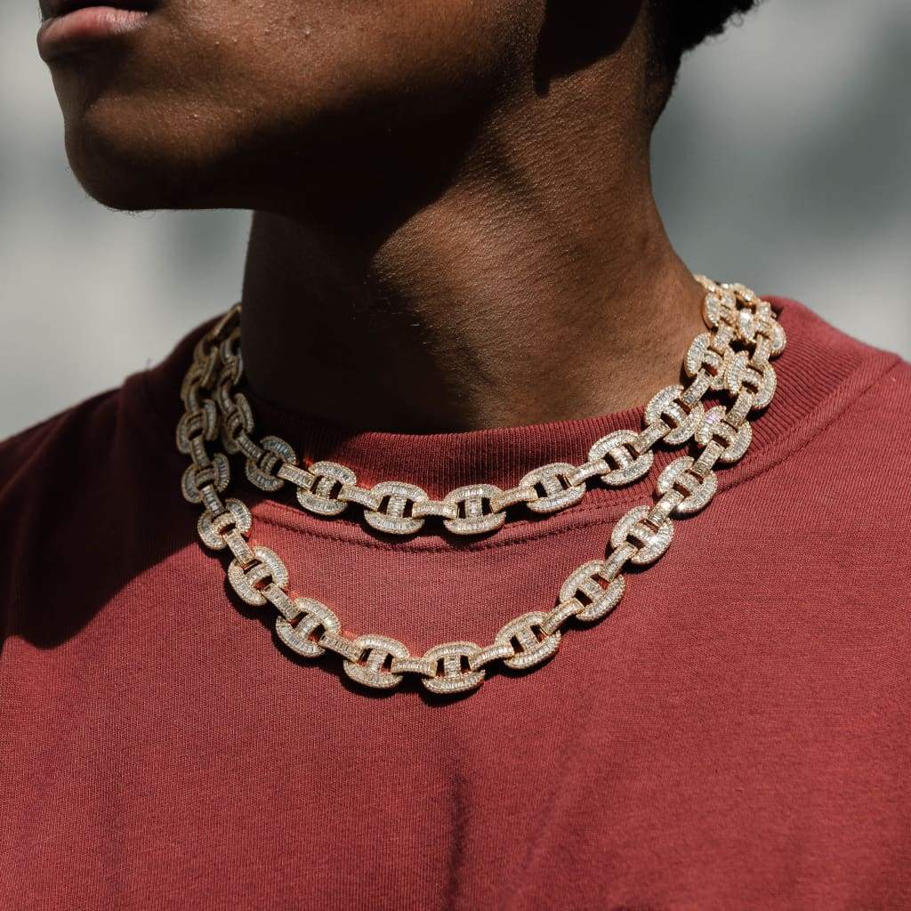 15mm Coffee Bean Baguette Necklace - Exclusive Jewels