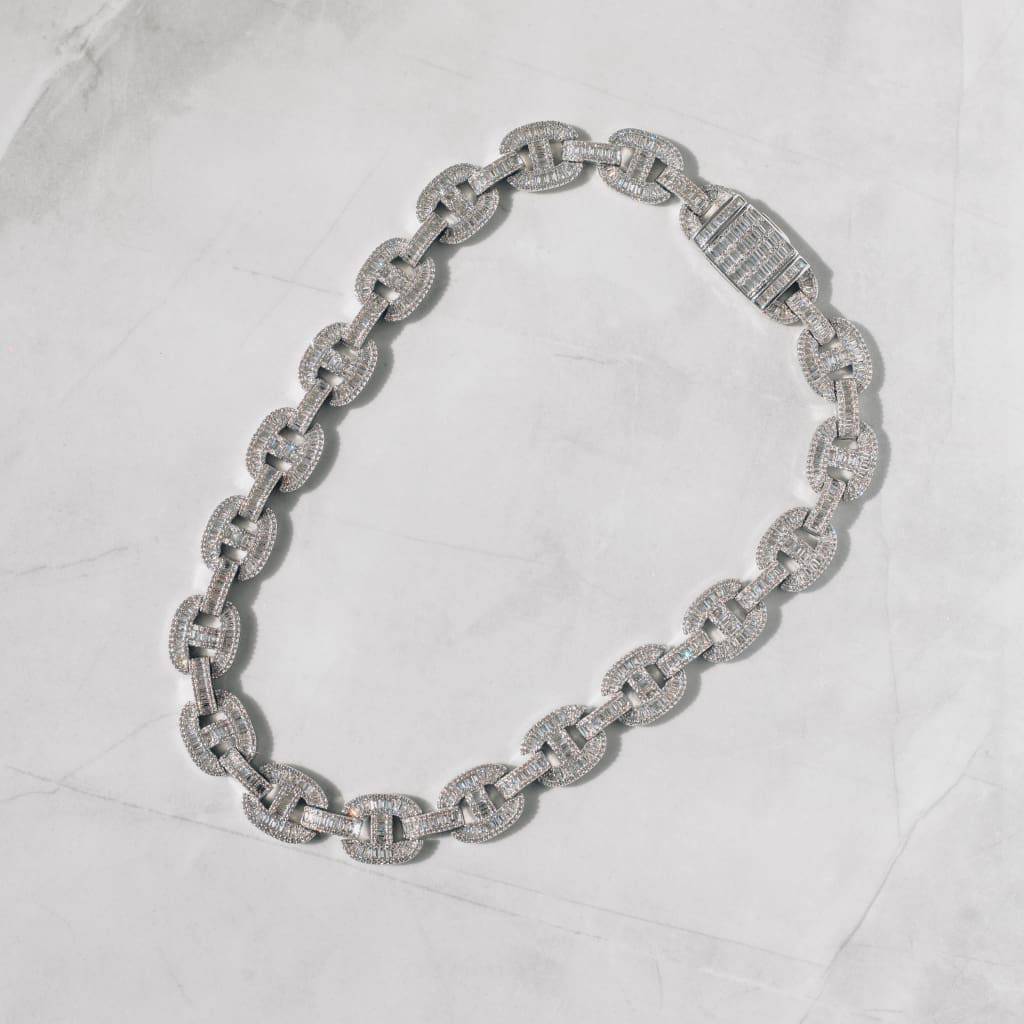 15mm Coffee Bean Baguette Necklace - Exclusive Jewels