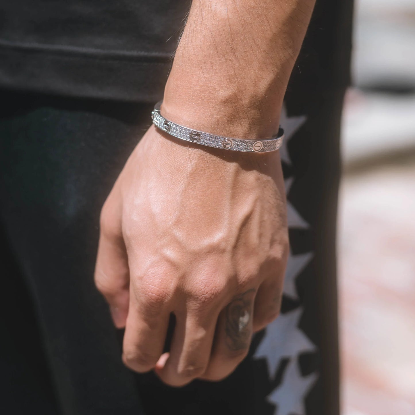 Inspired Diamond Paved Love Bracelet - Exclusive Jewels