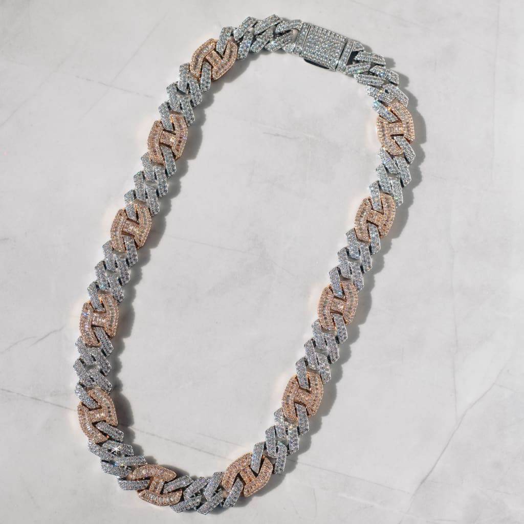 15mm Prong Baguette Necklace - Exclusive Jewels