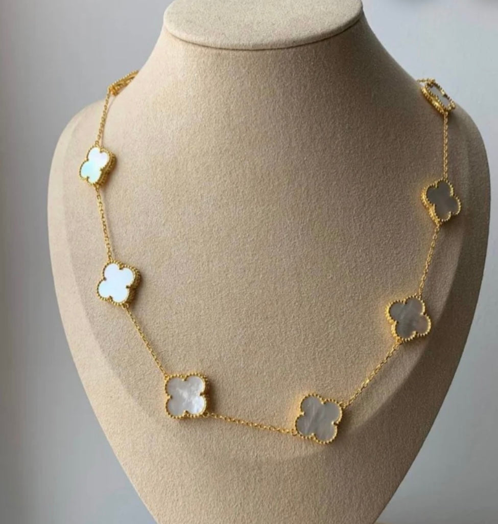 Multi Clover Leaf Necklace By Exclusive