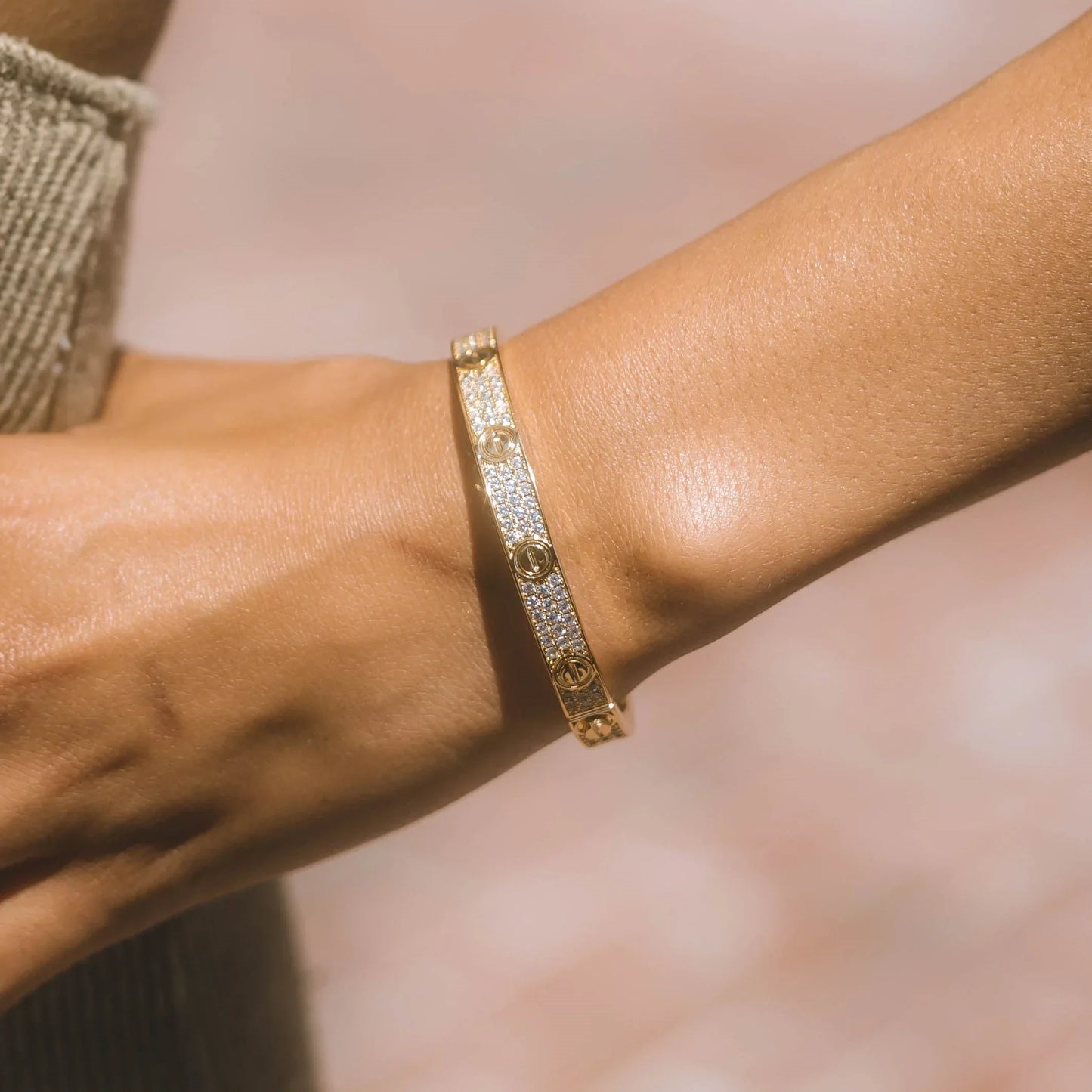 Inspired Diamond Paved Love Bracelet - Exclusive Jewels