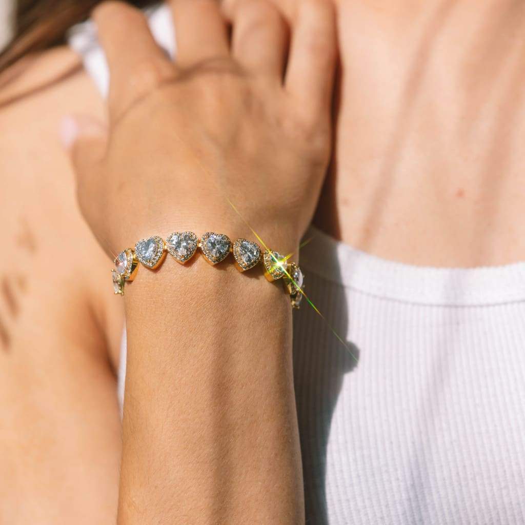 10mm Heart Diamond Bracelet - Exclusive Jewels