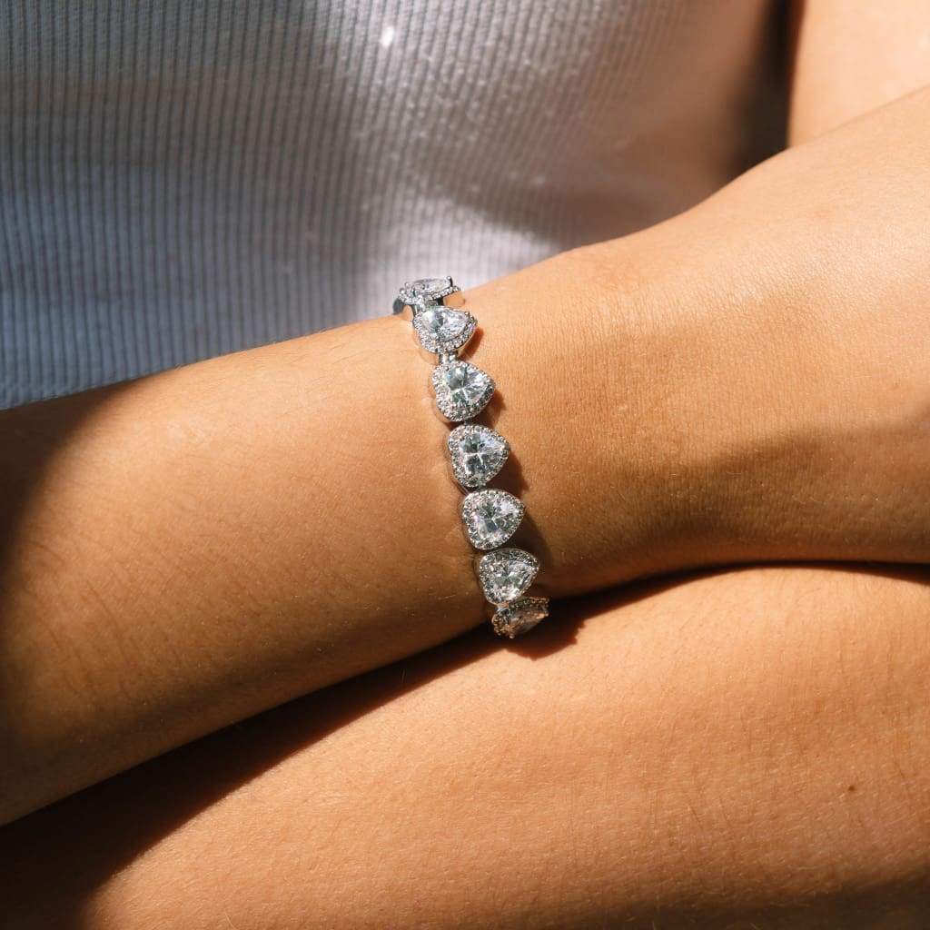 10mm Heart Diamond Bracelet - Exclusive Jewels