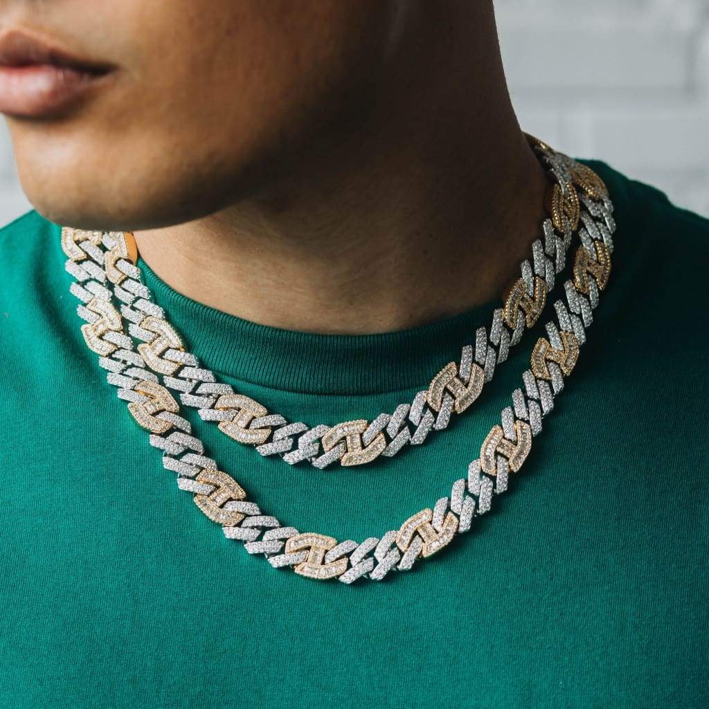 15mm Prong Baguette Necklace - Exclusive Jewels