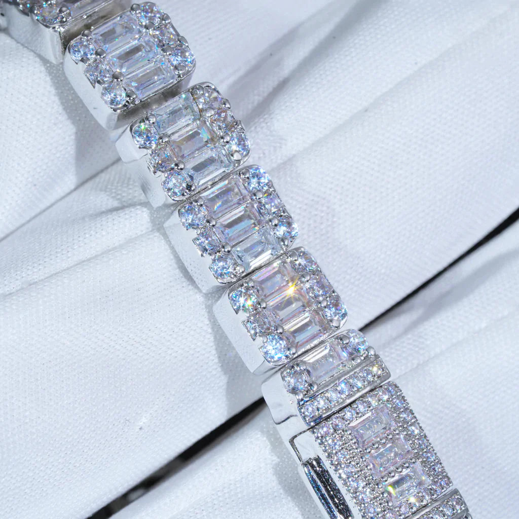 Square Cut Baguette Tennis Bracelet 8mm - Exclusive Jewels