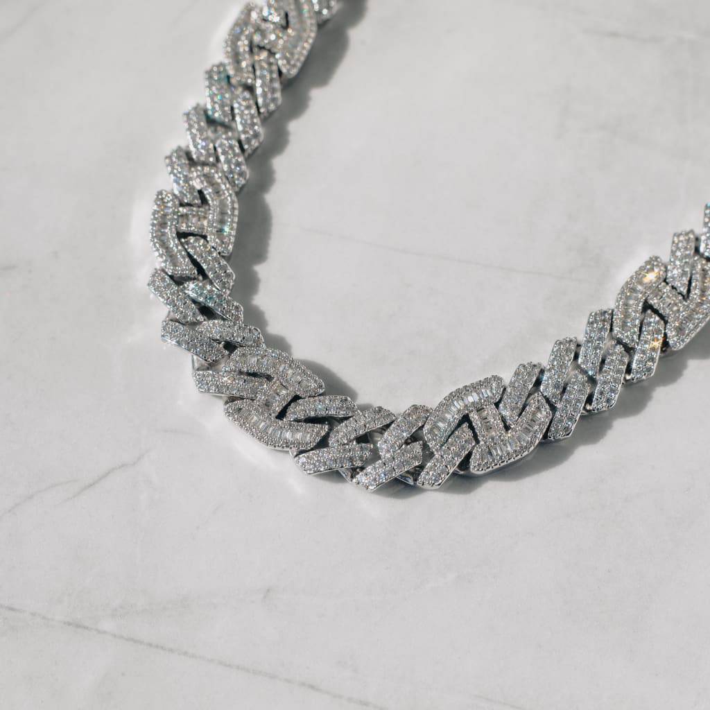 15mm Prong Baguette Chain Bracelet - Exclusive Jewels