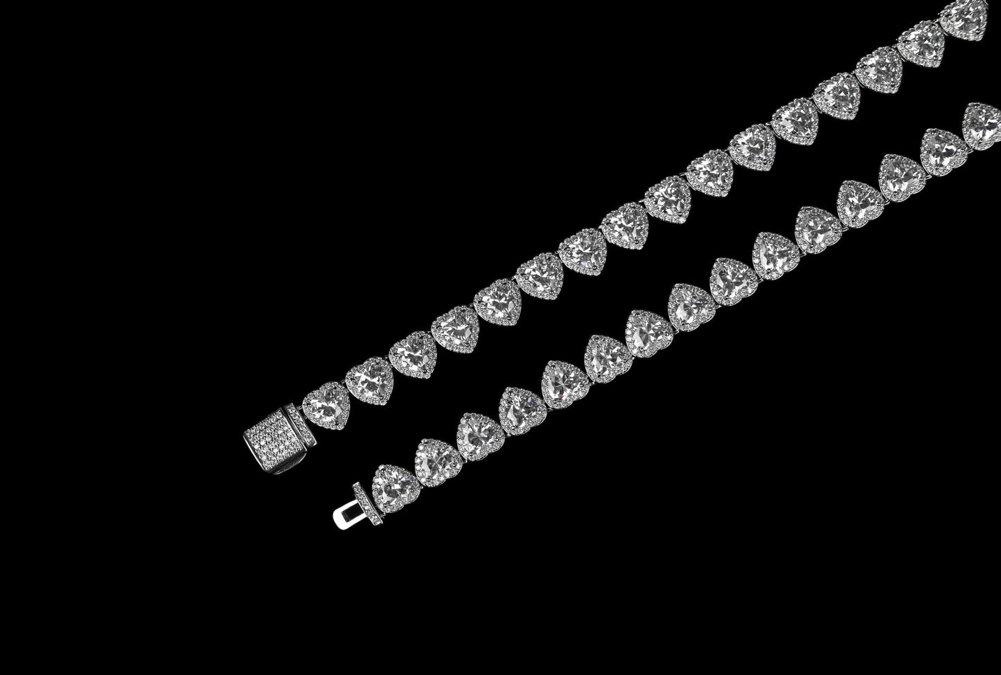 7mm Heart Diamond Bracelet