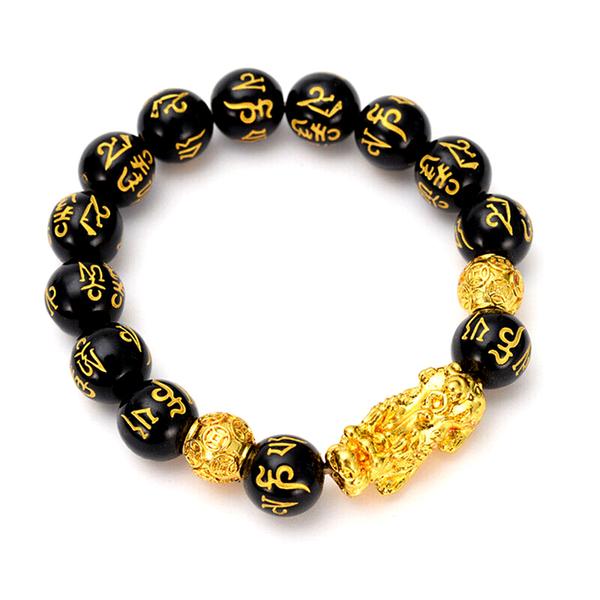 Feng Shui Black Obsidian Wealth Bracelet - Exclusive Jewels