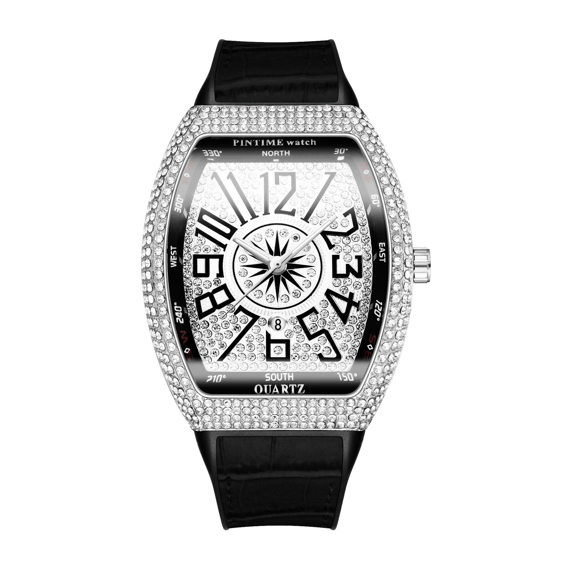 Icy Leather Band Watch - Exclusive Jewels