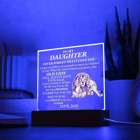 To My Daughter | Square Acrylic Plaque