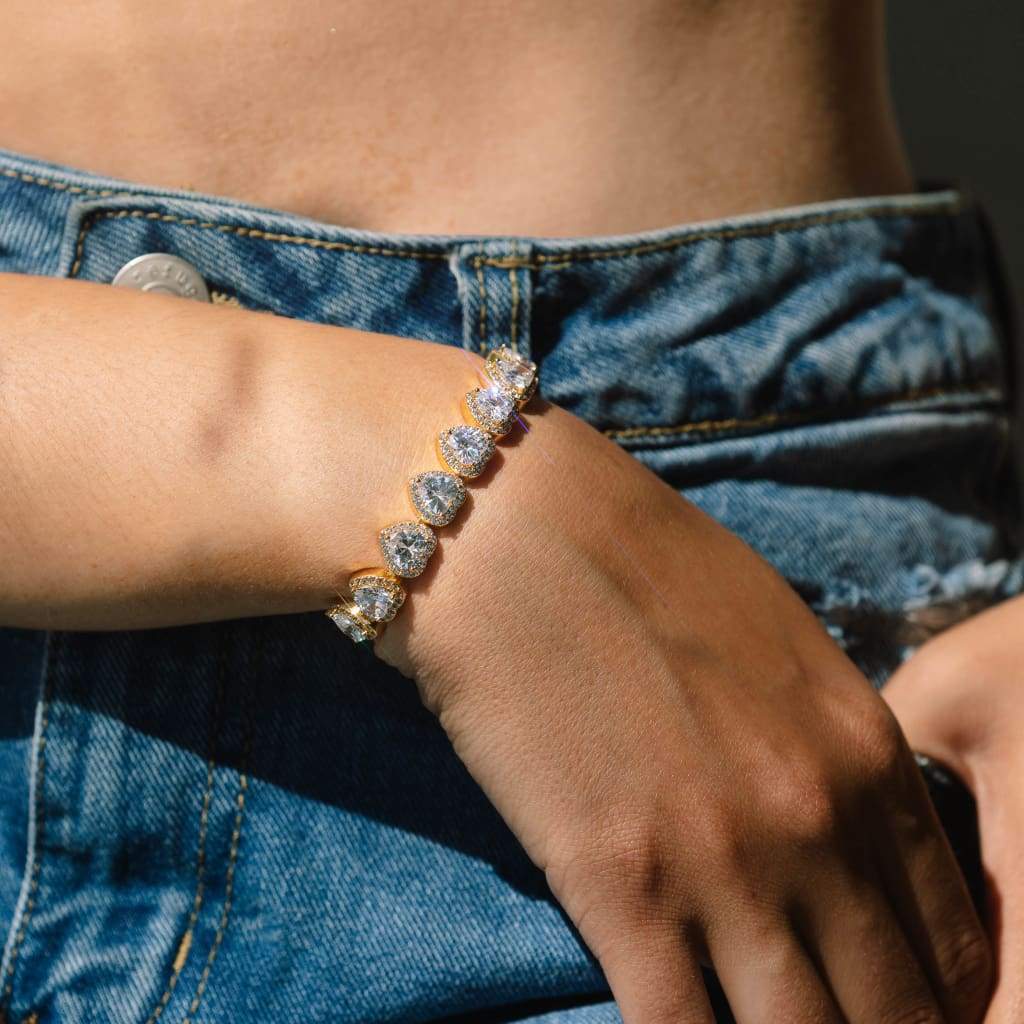 10mm Heart Diamond Bracelet - Exclusive Jewels